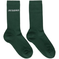 Green Les Chaussettes 자크뮈스 Jacquemus Socks 241553M220003