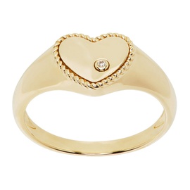 Yvonne Leon Gold Baby Chevaliere Coeur Ring 241590F011029