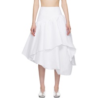 키카 바르가스 Kika Vargas SSENSE Exclusive White Abella Midi Skirt 241593F092001
