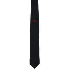 어니스트 더블유 베이커 Ernest W. Baker Black EWB Embroidered Tie 241600M158001