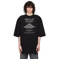 Fiorucci Black Print T-Shirt 241604M213010