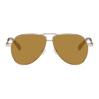 오프화이트 Off-White Gold Ruston Sunglasses 241607F005000