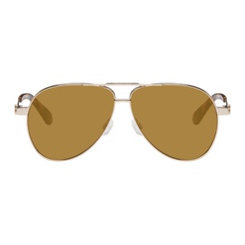 오프화이트 Off-White Gold Ruston Sunglasses 241607F005000