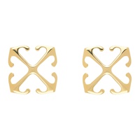 오프화이트 Off-White Gold Mini Arrow Earrings 241607F022000