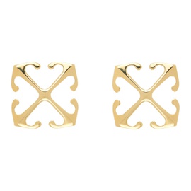 오프화이트 Off-White Gold Mini Arrow Earrings 241607F022000