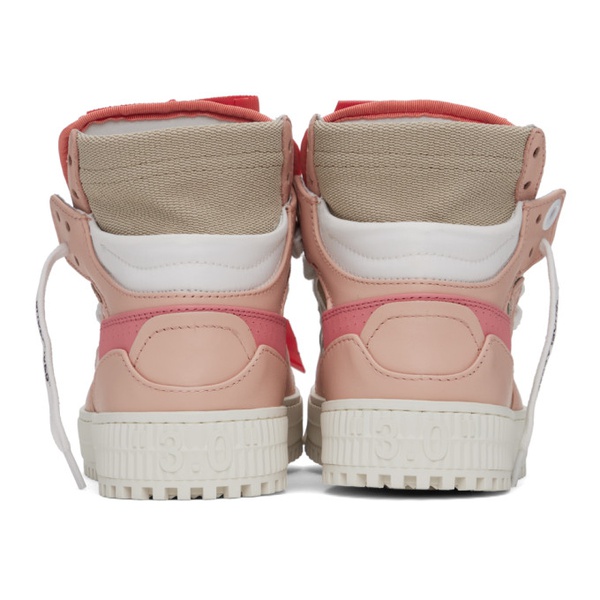  오프화이트 Off-White Pink & Beige 3.0 Off Court Sneakers 241607F127000