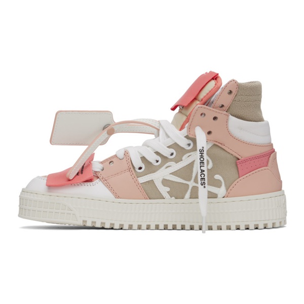  오프화이트 Off-White Pink & Beige 3.0 Off Court Sneakers 241607F127000