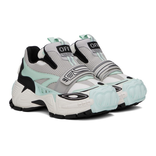  오프화이트 Off-White Blue & Gray Glove Slip On Sneakers 241607F128006