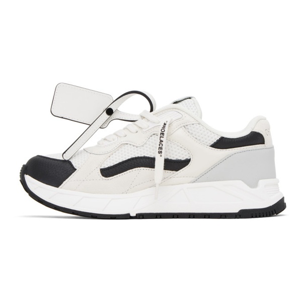  오프화이트 Off-White White & Black Kick Off Sneakers 241607F128014