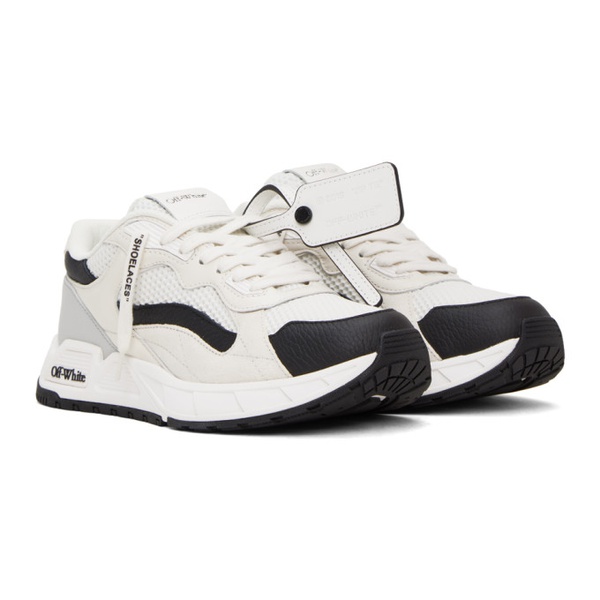  오프화이트 Off-White White & Black Kick Off Sneakers 241607F128014