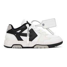 오프화이트 Off-White White & Black Slim Out Of Office Sneakers 241607F128016