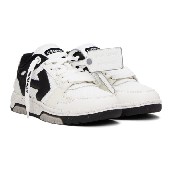  오프화이트 Off-White White & Black Slim Out Of Office Sneakers 241607F128016