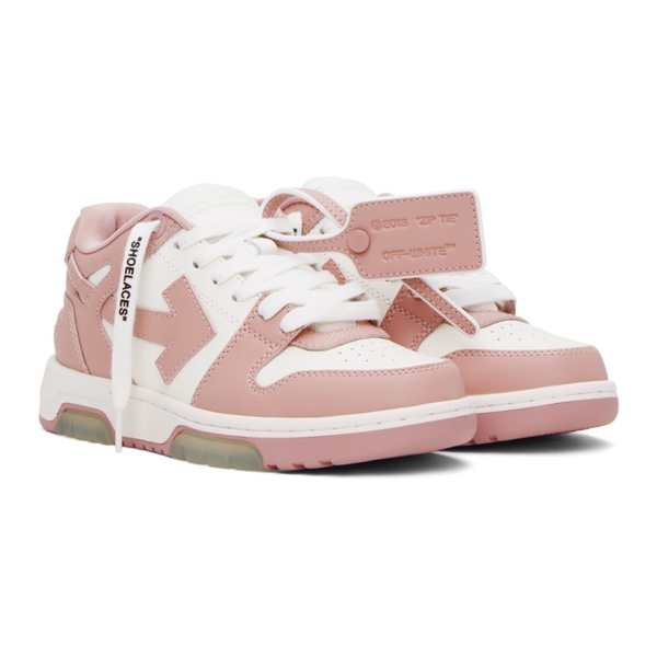  오프화이트 Off-White Pink & White Out Of Office Sneakers 241607F128025