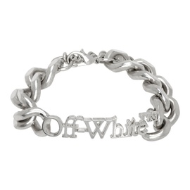 오프화이트 Off-White Silver Logo Chain Bracelet 241607M142000