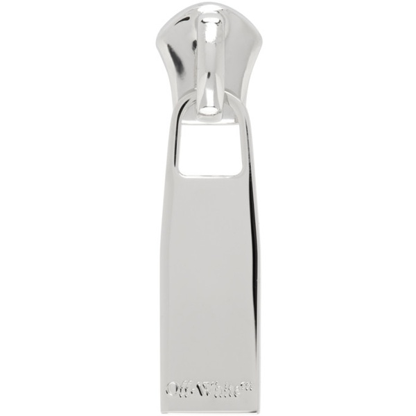  오프화이트 Off-White Silver Zip Mono Single Earring 241607M144001