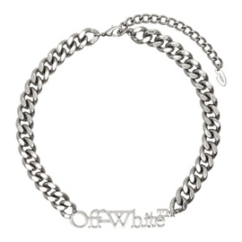 오프화이트 Off-White Silver Logo Chain Necklace 241607M145001