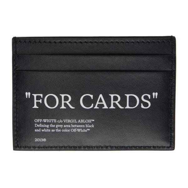  오프화이트 Off-White Black Quote Bookish Card Holder 241607M163005