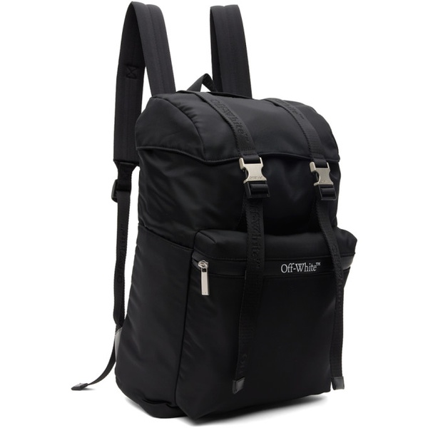  오프화이트 Off-White Black Outdoor Flap Backpack 241607M166001
