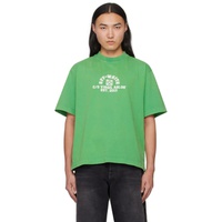 오프화이트 Off-White Green Printed T-Shirt 241607M213020