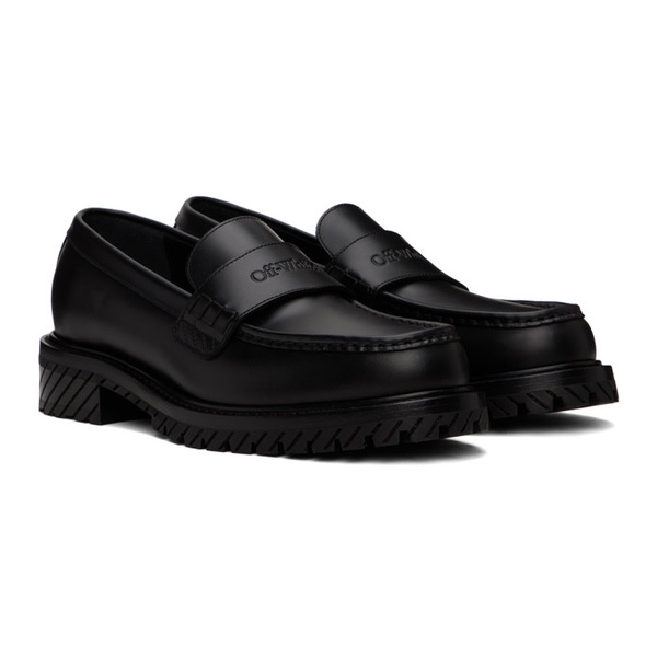  오프화이트 Off-White Black Military Loafers 241607M231002