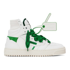 오프화이트 Off-White White & Green 3.0 Off Court Sneakers 241607M236001