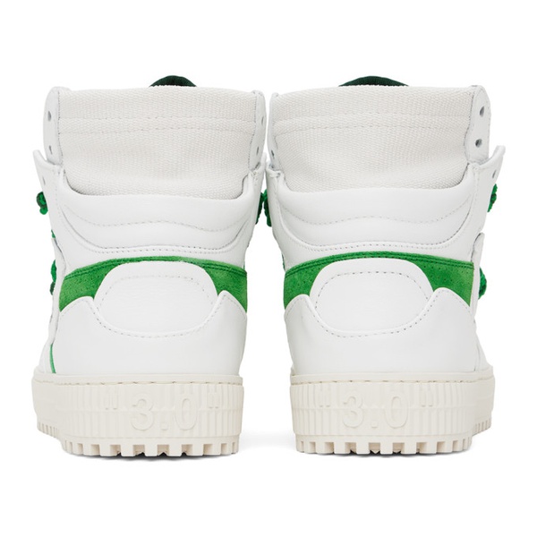  오프화이트 Off-White White & Green 3.0 Off Court Sneakers 241607M236001