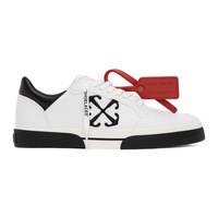 오프화이트 Off-White White & Black New Low Vulcanized Sneakers 241607M237011