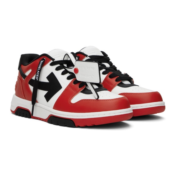  오프화이트 Off-White Red & Black Out Of Office Sneakers 241607M237030