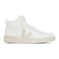 베자 VEJA White V-15 Leather Sneakers 241610F127001