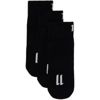 11 바이 보리스 비잔 사베리 11 by 보리스 비잔 사베리 Boris Bidjan Saberi Three-Pack Black Ankle-High Socks 241610M220008