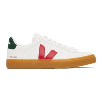 베자 VEJA White & Red Campo Leather Sneakers 241610M237104