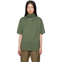 르메르 LEMAIRE Green Scarf T-Shirt 241646F110010