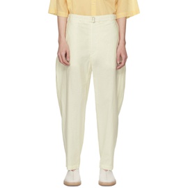 르메르 LEMAIRE Yellow Belted Trousers 241646M191013