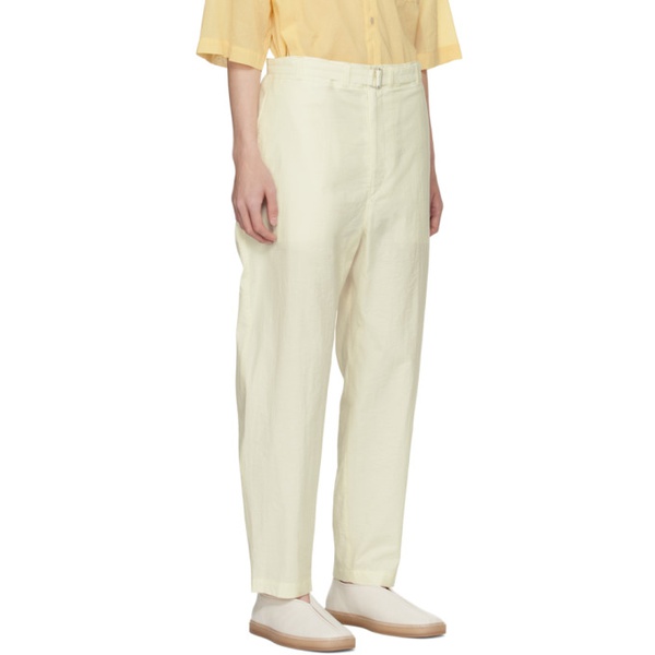  르메르 LEMAIRE Yellow Belted Trousers 241646M191013