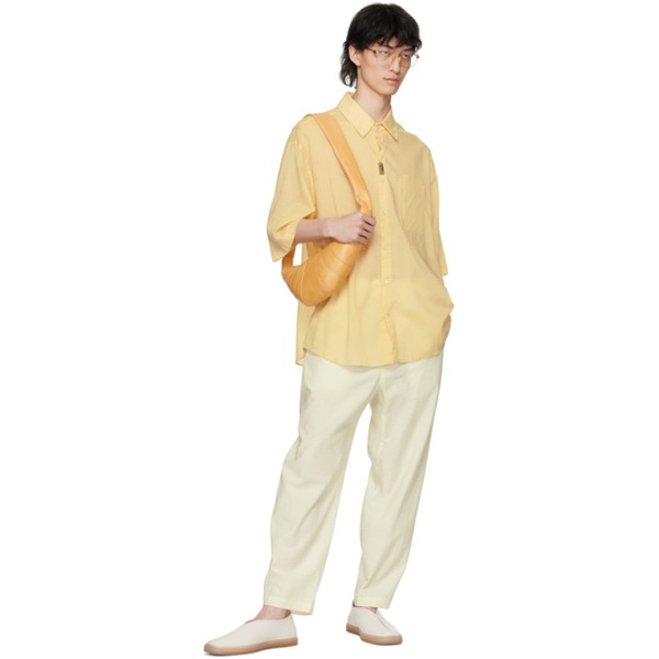  르메르 LEMAIRE Yellow Belted Trousers 241646M191013