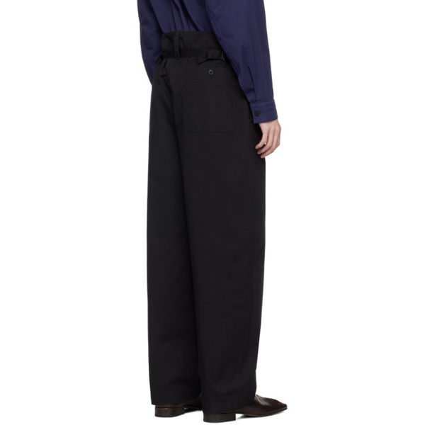  르메르 LEMAIRE Black Maxi Trousers 241646M191015