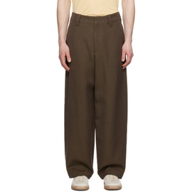 르메르 LEMAIRE Brown Maxi Trousers 241646M191017