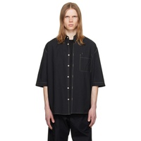 르메르 LEMAIRE Black Double Pocket Shirt 241646M192008