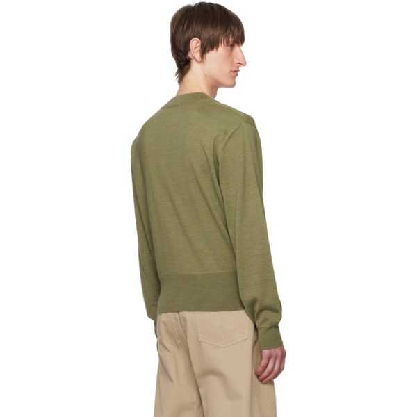  르메르 LEMAIRE Green Mock Neck Sweater 241646M201007