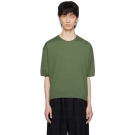르메르 LEMAIRE Green Relaxed T-Shirt 241646M213003