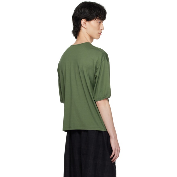  르메르 LEMAIRE Green Relaxed T-Shirt 241646M213003
