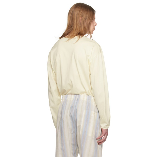  르메르 LEMAIRE Yellow Relaxed Long Sleeve T-Shirt 241646M213007