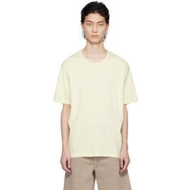 르메르 LEMAIRE Yellow Scoop Neck T-Shirt 241646M213009