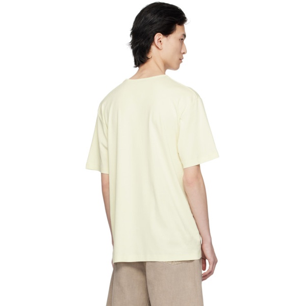  르메르 LEMAIRE Yellow Scoop Neck T-Shirt 241646M213009