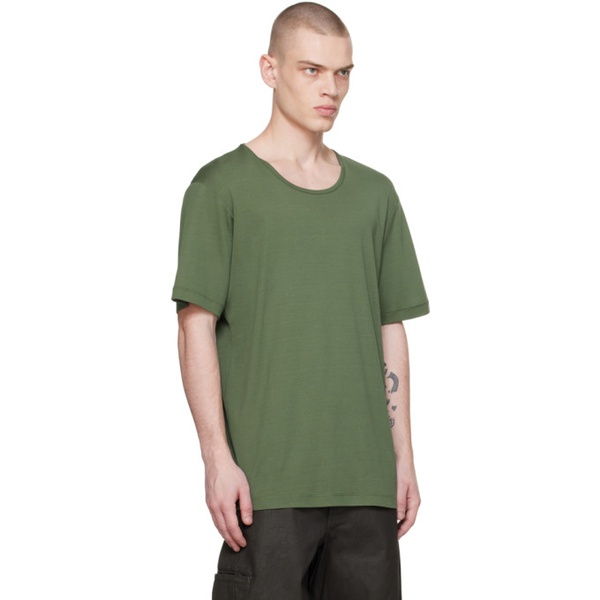  르메르 LEMAIRE Green Rib T-Shirt 241646M213010