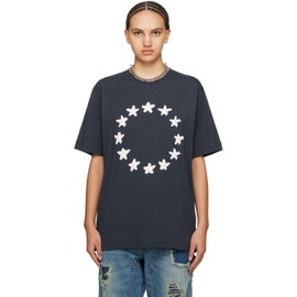 EEtudes Navy Wonder Painted Stars T-Shirt 241647F110007