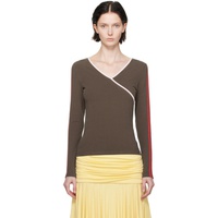 팔로마울 Paloma Wool Brown Rosemary Long Sleeve T-Shirt 241648F110021