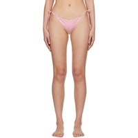 베르사체 언더웨어 베르사체 Versace Underwear Pink Barocco Bikini Bottom 241653F105002