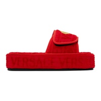 베르사체 언더웨어 베르사체 Versace Underwear Red Allover Slippers 241653F121002