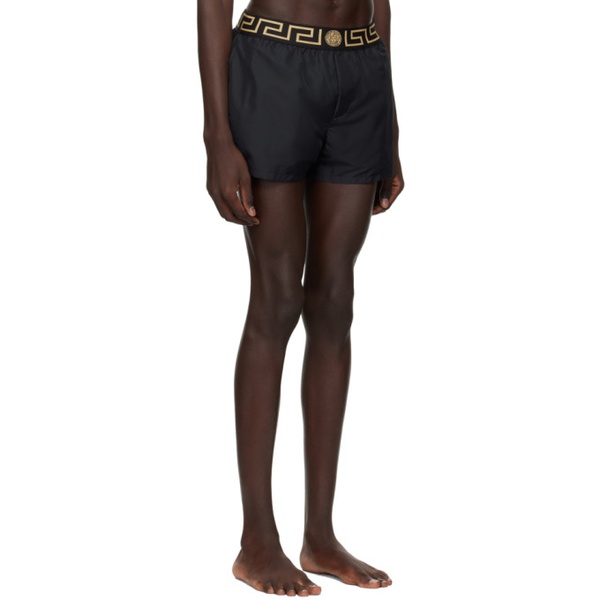 베르사체 베르사체 언더웨어 베르사체 Versace Underwear Black Greca Border Swim Shorts 241653M208005